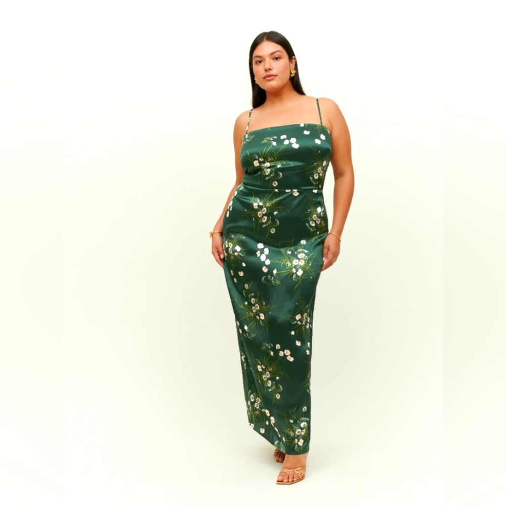 NWT: Reformation Frankie Silk Dress ES